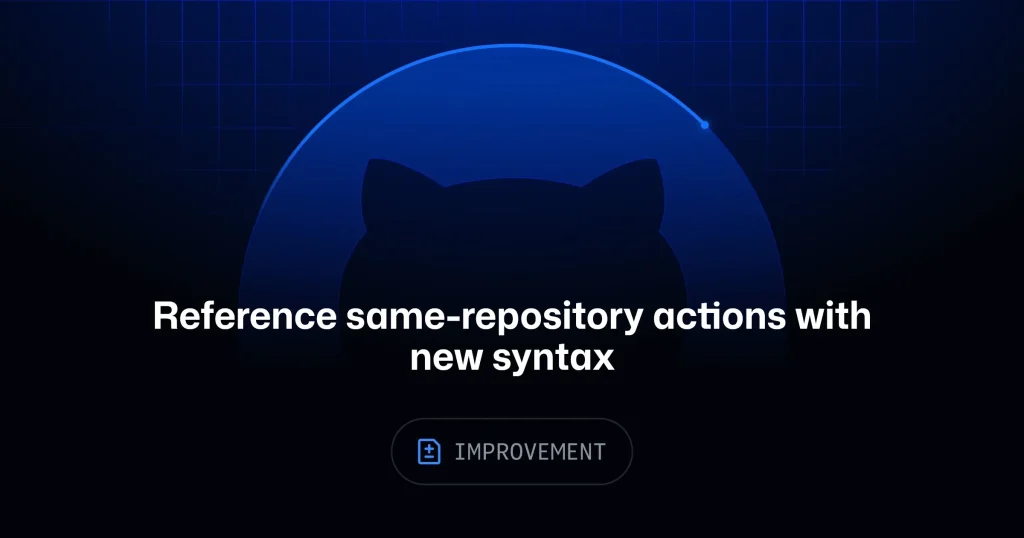 Схема работы GitHub Actions с новым синтаксисом $/ для ссылок на actions внутри репозитория