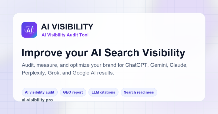 Инструмент для аудита видимости AI