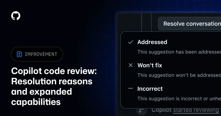 Интерфейс панели управления GitHub Copilot Code Review с деталями проверки кода