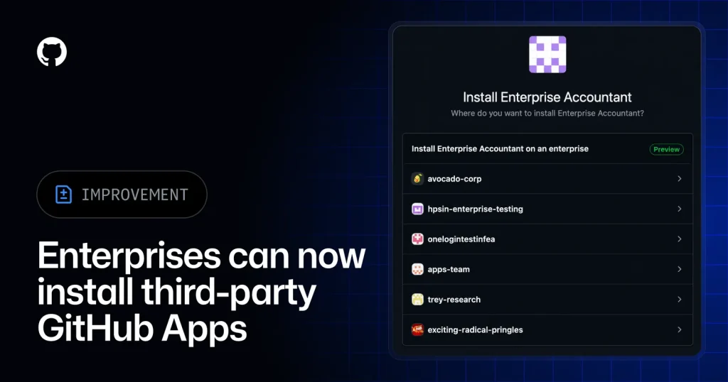 Установка сторонних GitHub Apps на enterprise-аккаунт