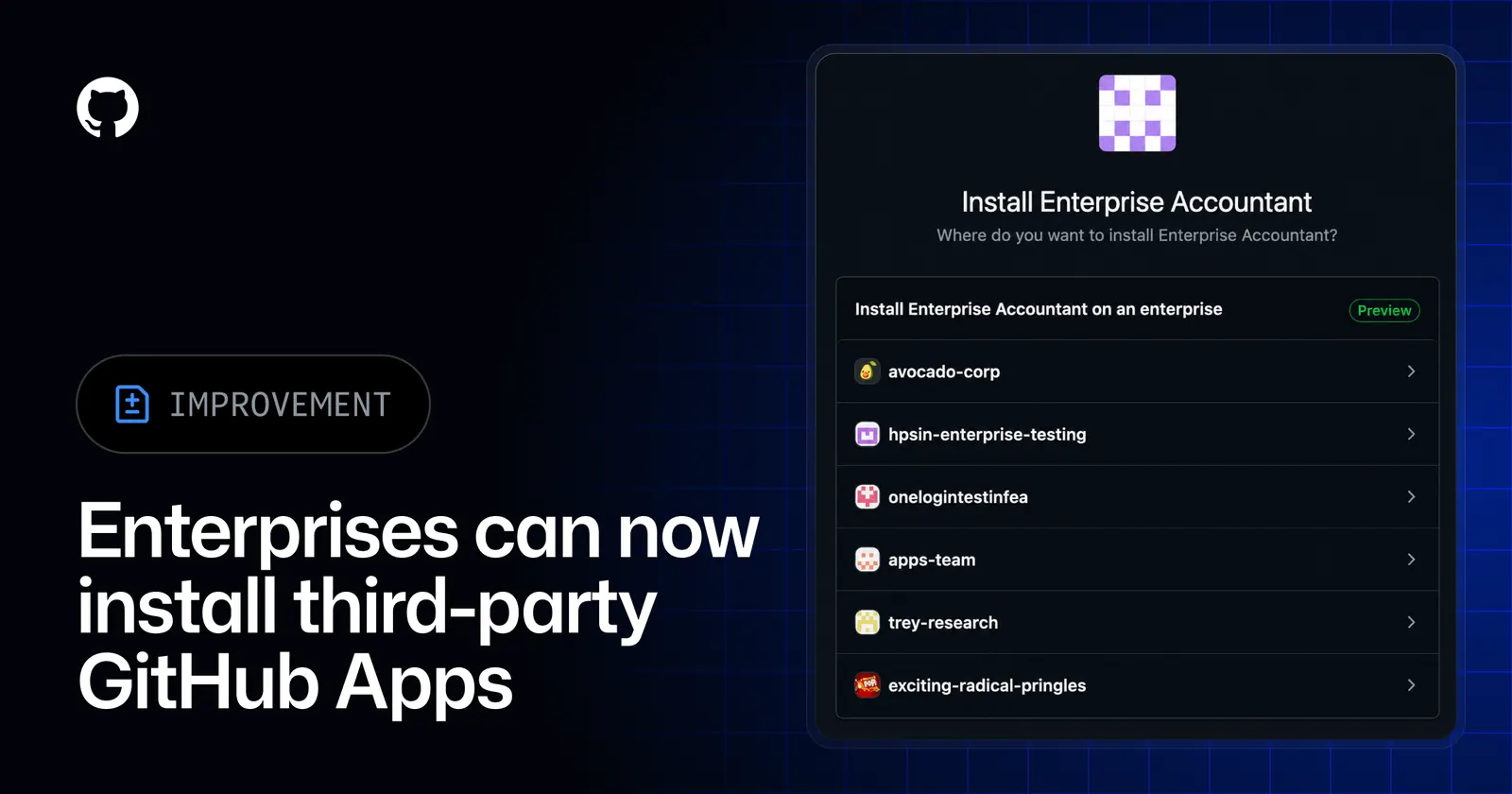 Установка сторонних GitHub Apps на enterprise-аккаунт