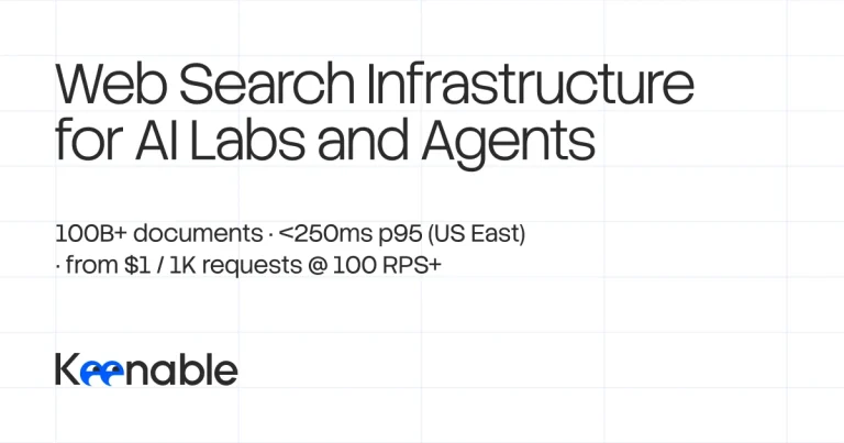 Интерфейс Keenable — веб-поисковый API для AI-агентов с SQL-подобным синтаксисом и бенчмарком NEEDLE