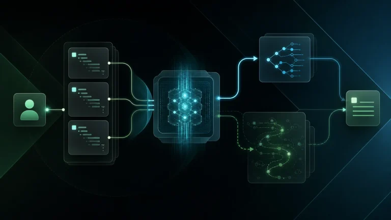 Схема работы Chain-of-Thought: задача пользователя, few-shot демонстрации с промежуточными шагами, reasoning модели, финальный ответ и развилка между видимым и скрытым thought process.
