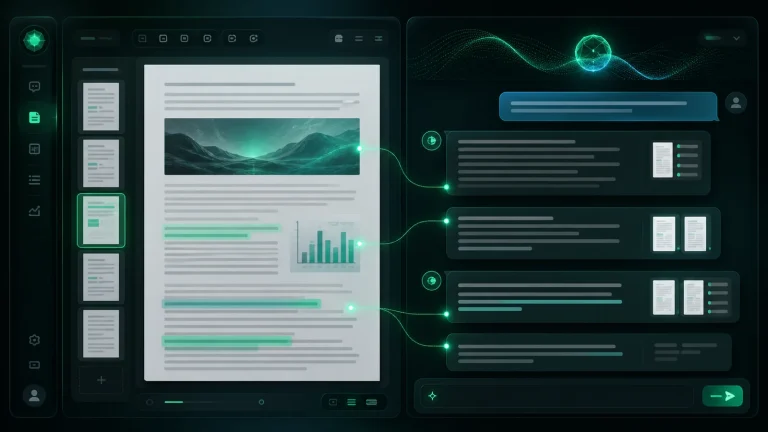 Скрин интерфейса ChatPDF: вопрос к загруженному PDF и ответ с цитатами
