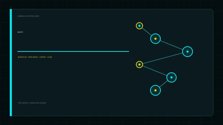 Редакционная обложка COMRAD404: BoundFlow: Open-source control plane для AI-агентов