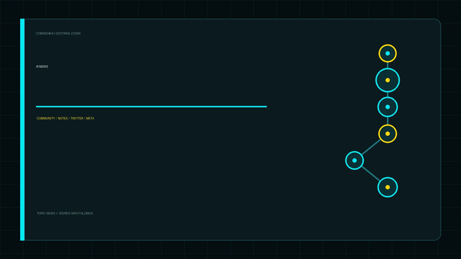 Редакционная обложка COMRAD404: Как Community Notes меняют проверку AI-новостей: что нужно знать редактору и разработчику