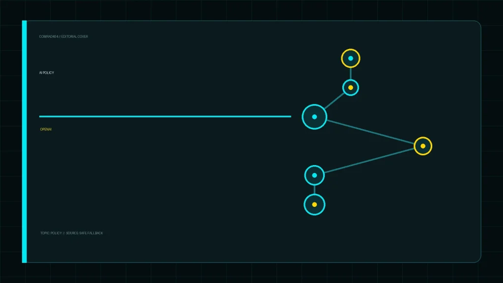 Редакционная обложка COMRAD404: OpenAI запускает инициативу по демократическому контролю ИИ в сфере национальной безопасности