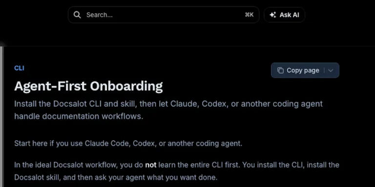 Интерфейс DocsAlot CLI: терминал с командами генерации документации и предпросмотром результата