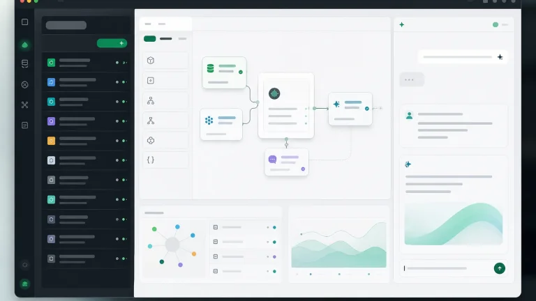 Интерфейс Dust.tt с конструктором AI-агента, подключенными источниками данных, инструментами и областью preview для тестирования ответа