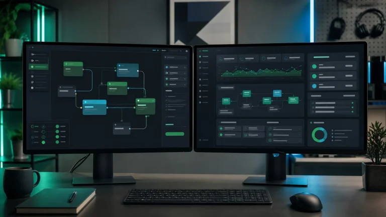 Сравнение двух платформ для визуальной сборки AI workflow и агентных приложений на рабочих экранах