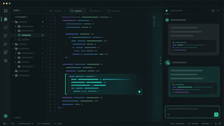 Интерфейс GitHub Copilot в редакторе кода с встроенной подсказкой для JavaScript-функции