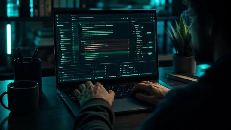 Терминал с запущенным Aider в git-репозитории и просмотром diff после AI-правок