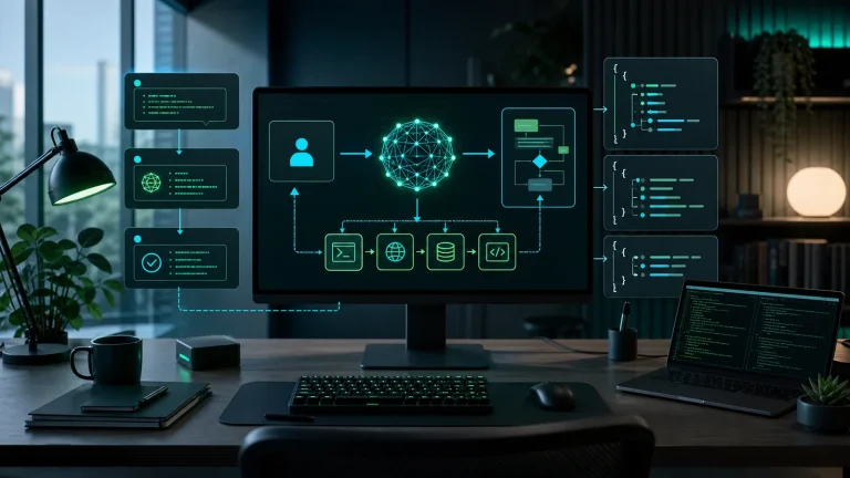 Схема цикла Function Calling в OpenAI Responses API: запрос модели, выполнение функции приложением и возврат function_call_output