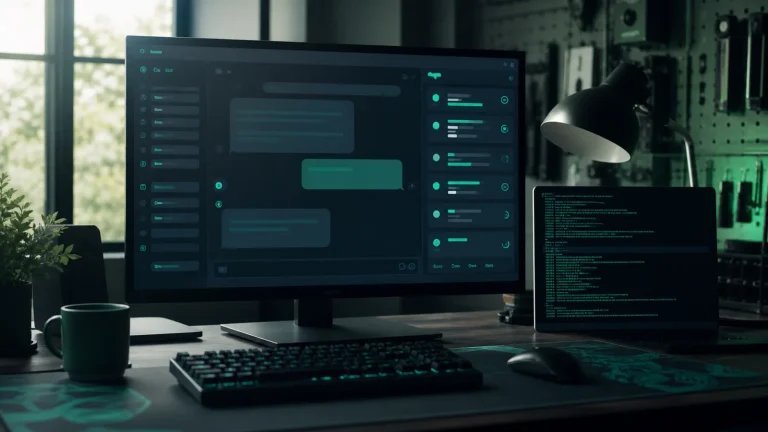 Интерфейс Jan Desktop с локальной моделью, Hub и включённым Local API Server