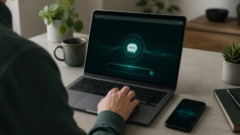 Открытая веб-версия Gemini на ноутбуке рядом с телефоном с мобильным приложением