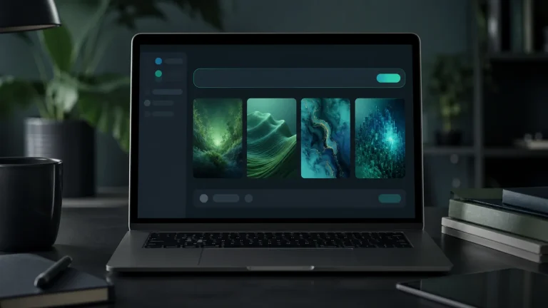 Страница Create в Midjourney с Imagine bar и четырьмя сгенерированными изображениями