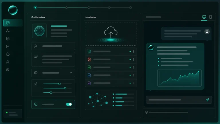 Экран GPT Builder в веб-версии ChatGPT с вкладками Create и Configure, областью Preview и секцией загрузки knowledge-файлов