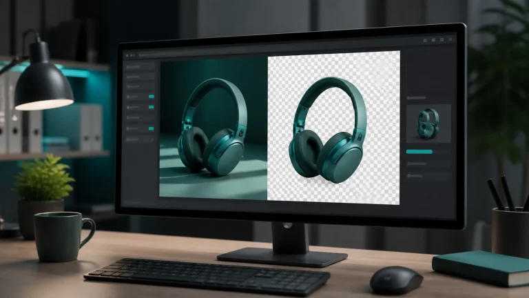 Страница ClipDrop Remove Background с загруженным изображением и предпросмотром PNG с прозрачным фоном