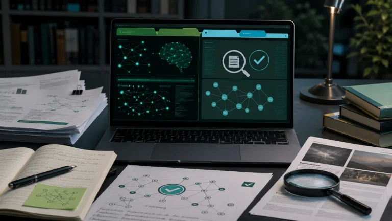 Сравнение AI-инструментов для research и fact-checking: ноутбук с документами, графом источников и научными статьями