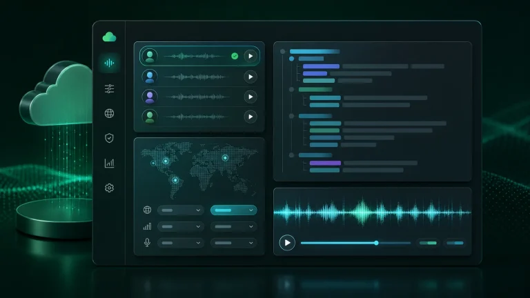 Интерфейс Azure Speech для синтеза речи с выбором голоса, регионом и параметрами озвучивания