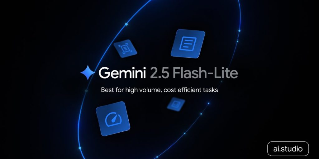 Выбор модели Gemini 2.5 Flash-Lite в интерфейсе Google AI Studio