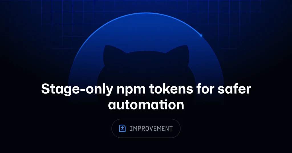 Интерфейс создания npm granular access token с опцией Read and write (stage only) в GitHub