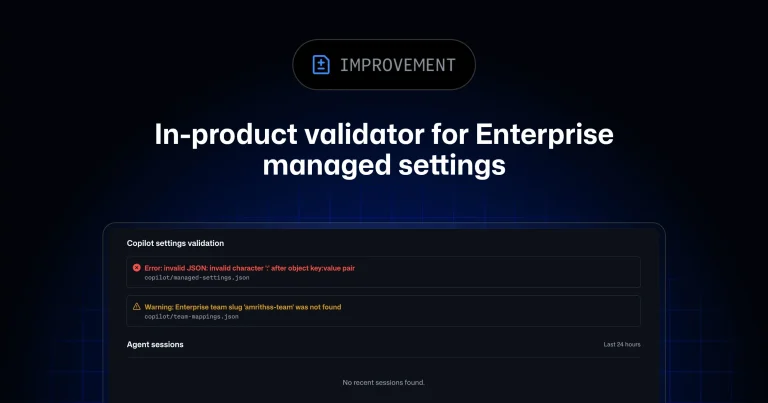 Проверка корпоративных настроек GitHub Copilot в панели управления GitHub Enterprise