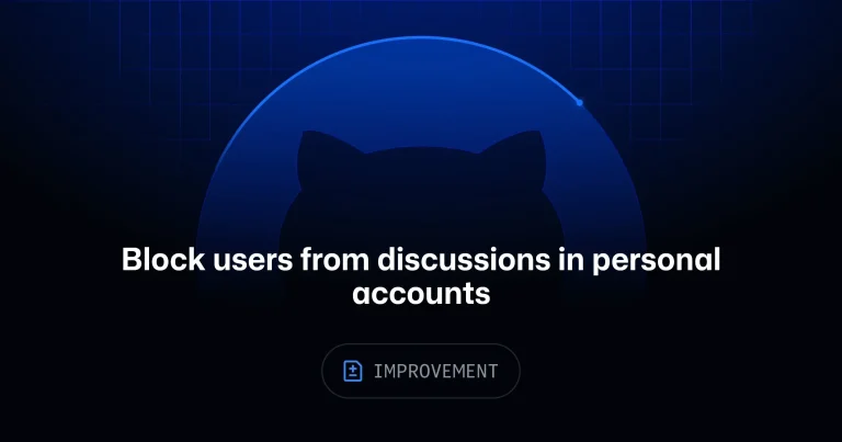 Интерфейс GitHub с контекстным меню блокировки пользователя в обсуждении личного репозитория