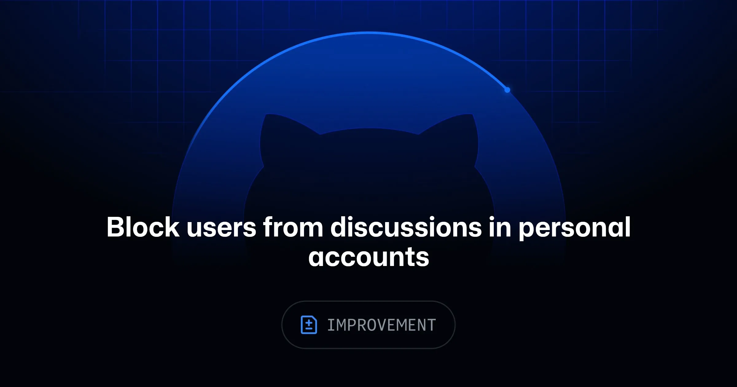 Интерфейс GitHub с контекстным меню блокировки пользователя в обсуждении личного репозитория
