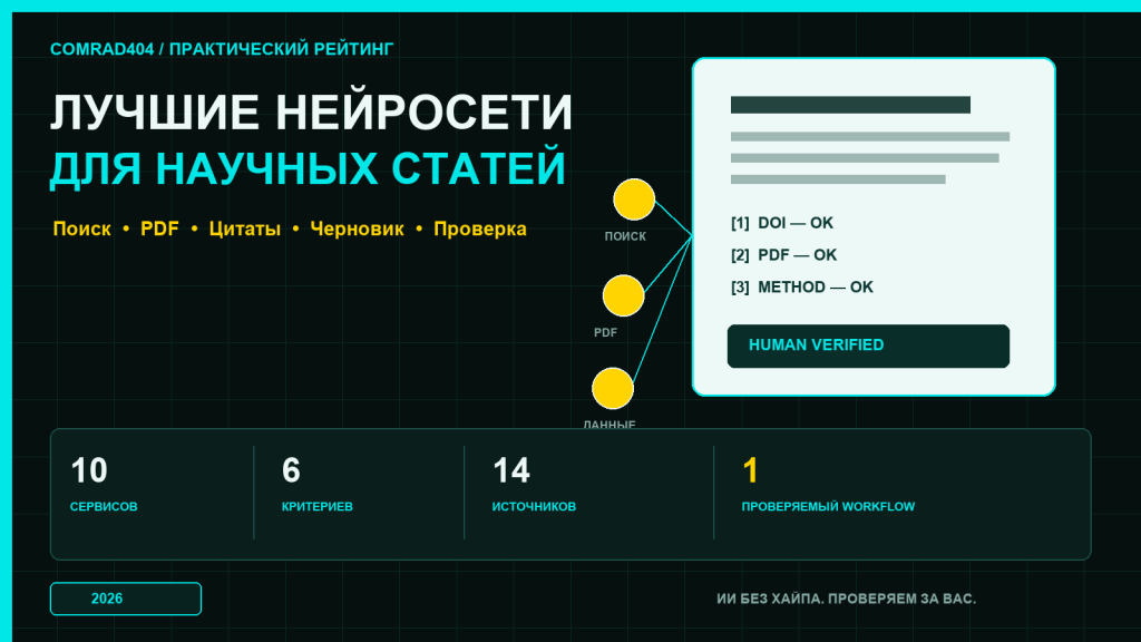 Лучшие нейросети для написания научных статей — рейтинг инструментов 2026 года