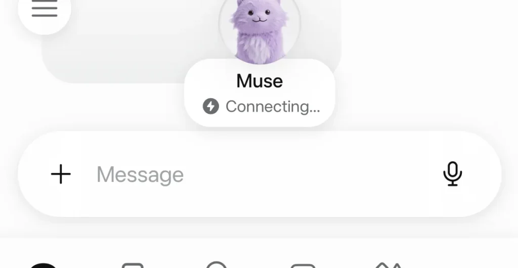 Интерфейс AI-агента Meta Muse с виртуальным компьютером и списком задач