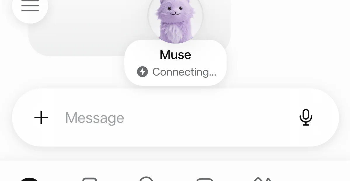 Интерфейс AI-агента Meta Muse с виртуальным компьютером и списком задач