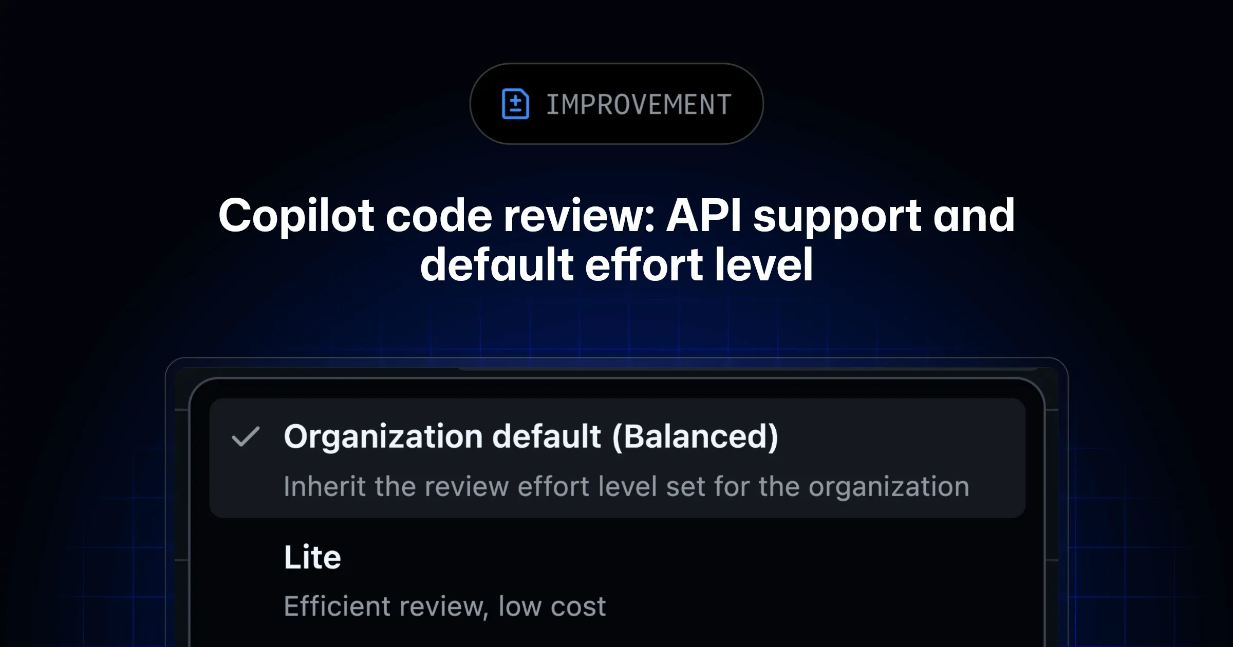 Фирменная обложка COMRAD404 о GitHub Copilot code review и запуске проверок через API