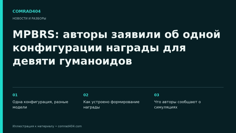 MPBRS: авторы заявили об одной конфигурации награды для девяти гуманоидов. Тематическая карточка Comrad404.