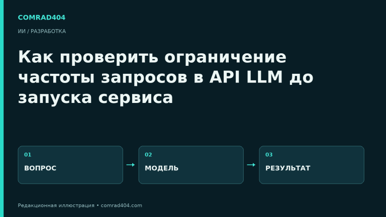 Как проверить ограничение частоты запросов в API LLM до запуска сервиса