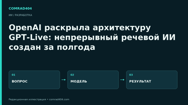 OpenAI раскрыла архитектуру GPT-Live: непрерывный речевой ИИ создан за полгода