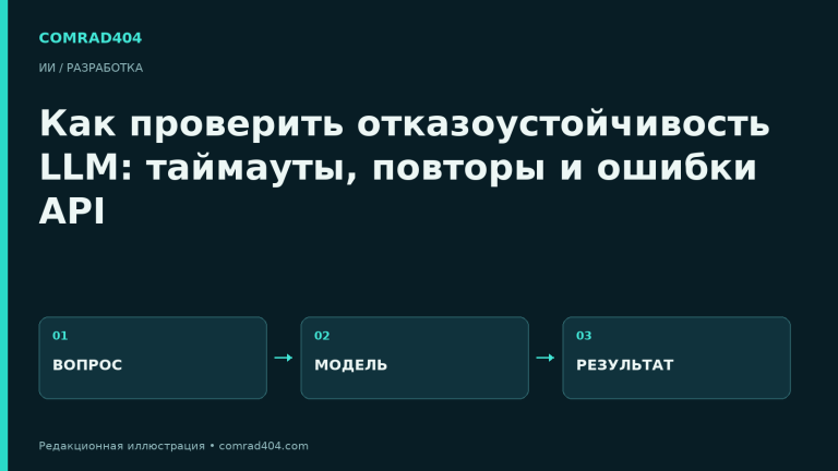 Как проверить отказоустойчивость LLM: таймауты, повторы и ошибки API