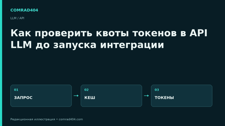 Как проверить квоты токенов в API LLM до запуска интеграции