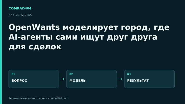 OpenWants моделирует город, где AI-агенты сами ищут друг друга для сделок