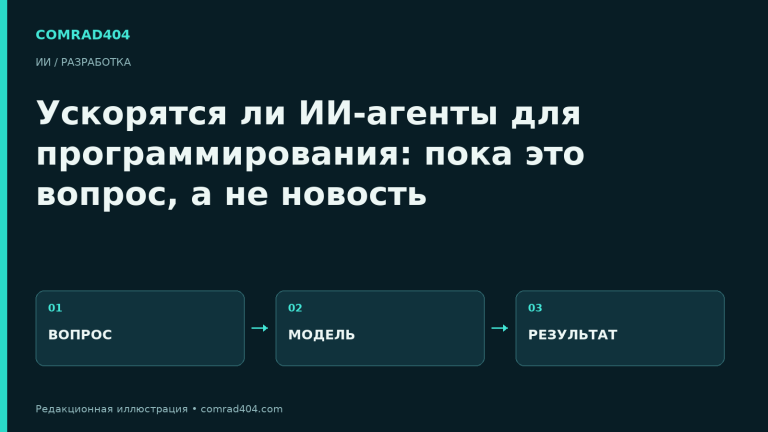 Ускорятся ли ИИ-агенты для программирования: пока это вопрос, а не новость