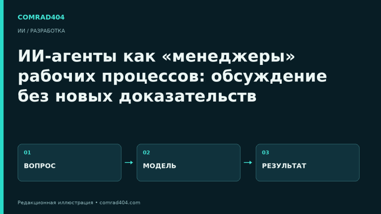 ИИ-агенты как «менеджеры» рабочих процессов: обсуждение без новых доказательств