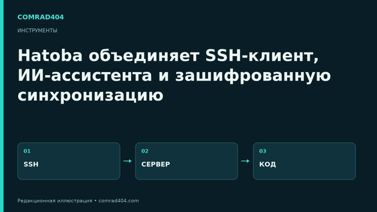 Hatoba объединяет SSH-клиент, ИИ-ассистента и зашифрованную синхронизацию