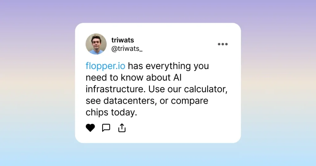 Интерфейс Flopper для сравнения GPU, производительности и цен на AI-инфраструктуру
