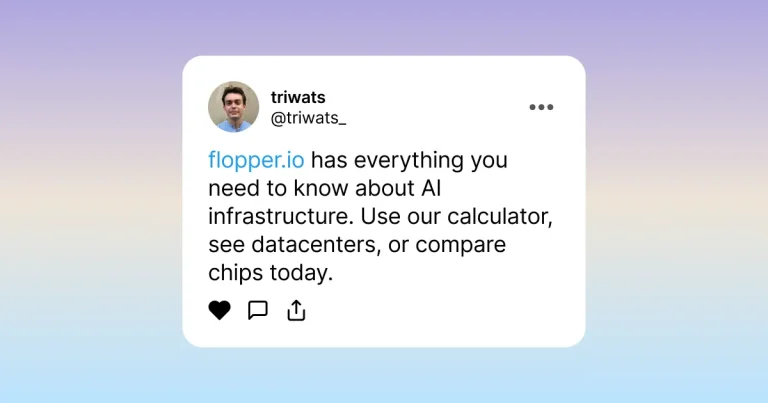 Интерфейс Flopper для сравнения GPU, производительности и цен на AI-инфраструктуру