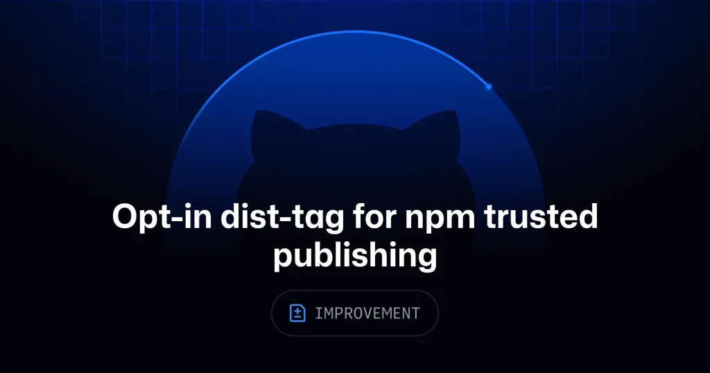 Интерфейс npm с первой версией нового пакета в очереди staged publishing и действием для её продвижения