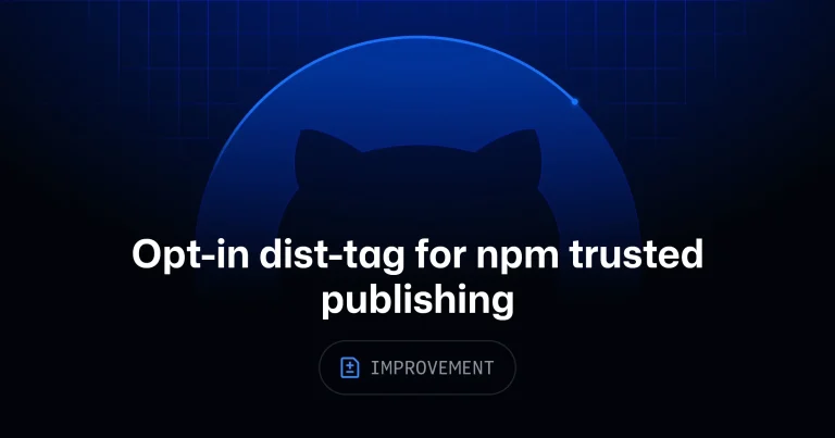 Интерфейс npm с первой версией нового пакета в очереди staged publishing и действием для её продвижения