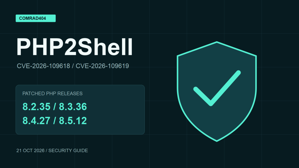PHP2Shell: исправленные версии PHP 8.2.35, 8.3.36, 8.4.27 и 8.5.12