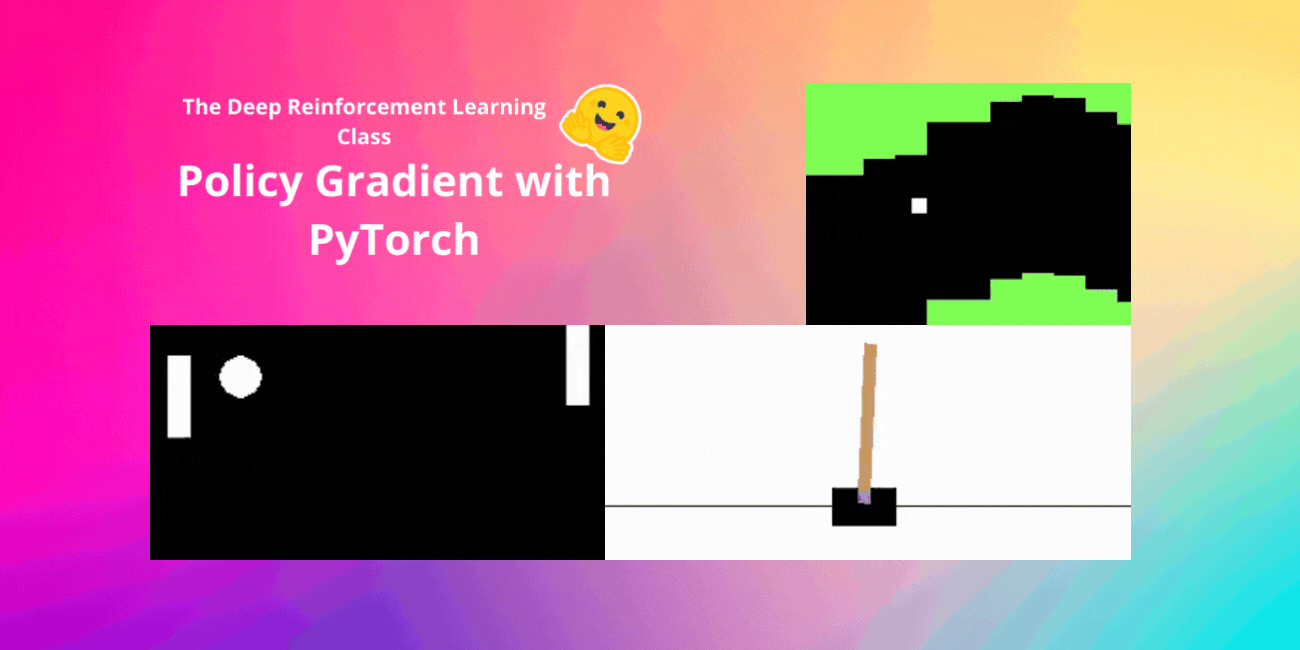 Схема обучения агента методом Policy Gradient с реализацией на PyTorch